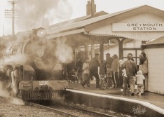 Steam Train at Greymouth