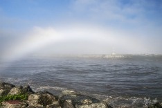 Fog bow over Grey River