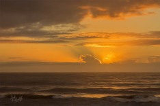 Sunset over Tasman Sea