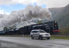 Steam Train and Car